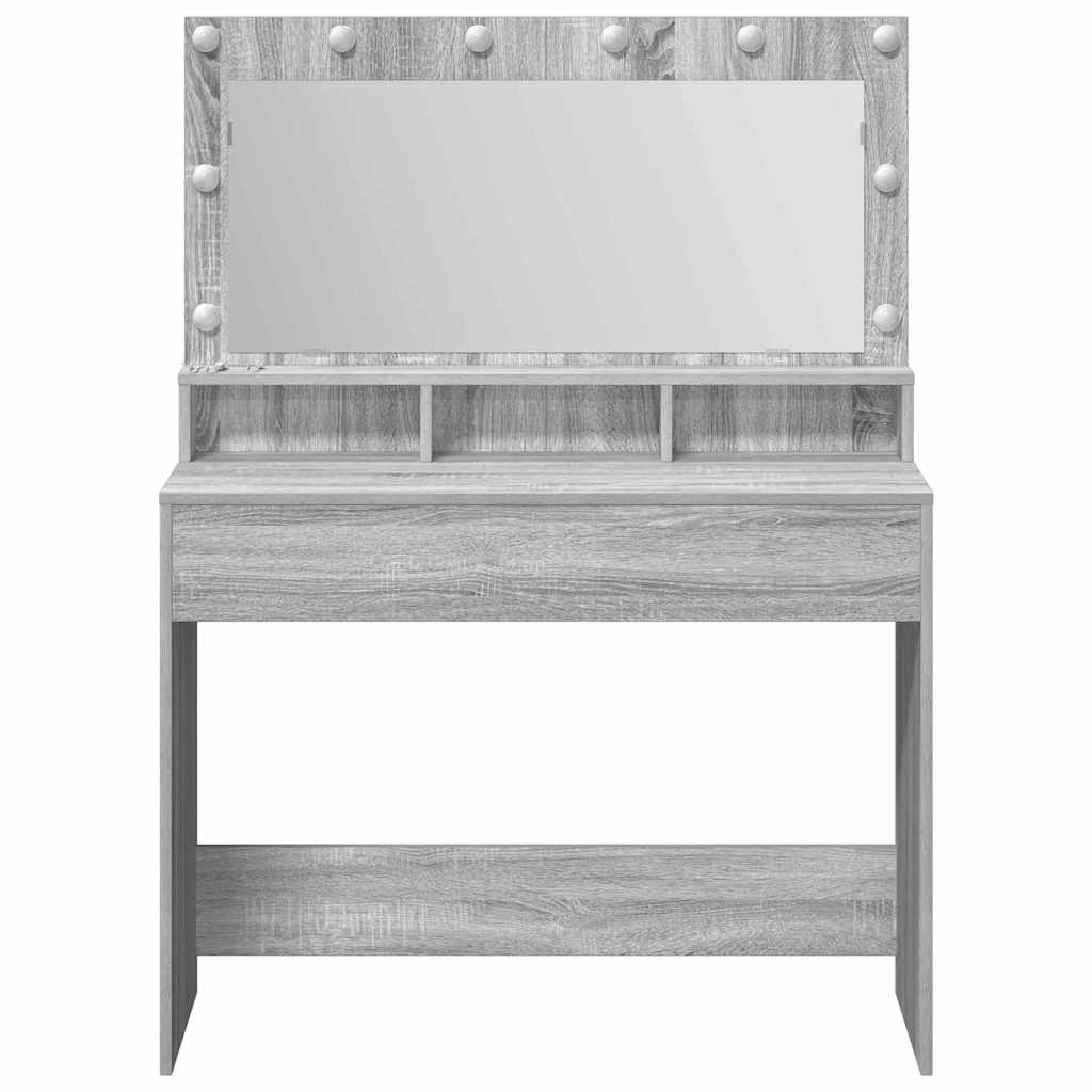 vidaXL Toaletka Szary Sonoma 100 x 41 x 135 cm Materiał drewnopochodny