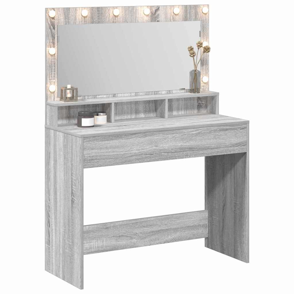 vidaXL Toaletka Szary Sonoma 100 x 41 x 135 cm Materiał drewnopochodny