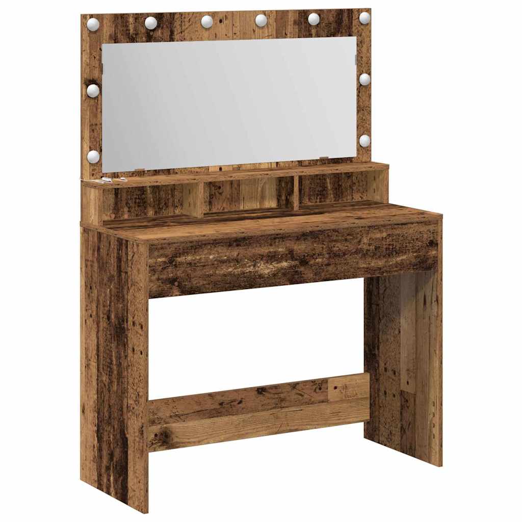 vidaXL Toaletka Stare drewno 100 x 41 x 135 cm Materiał drewnopochodny