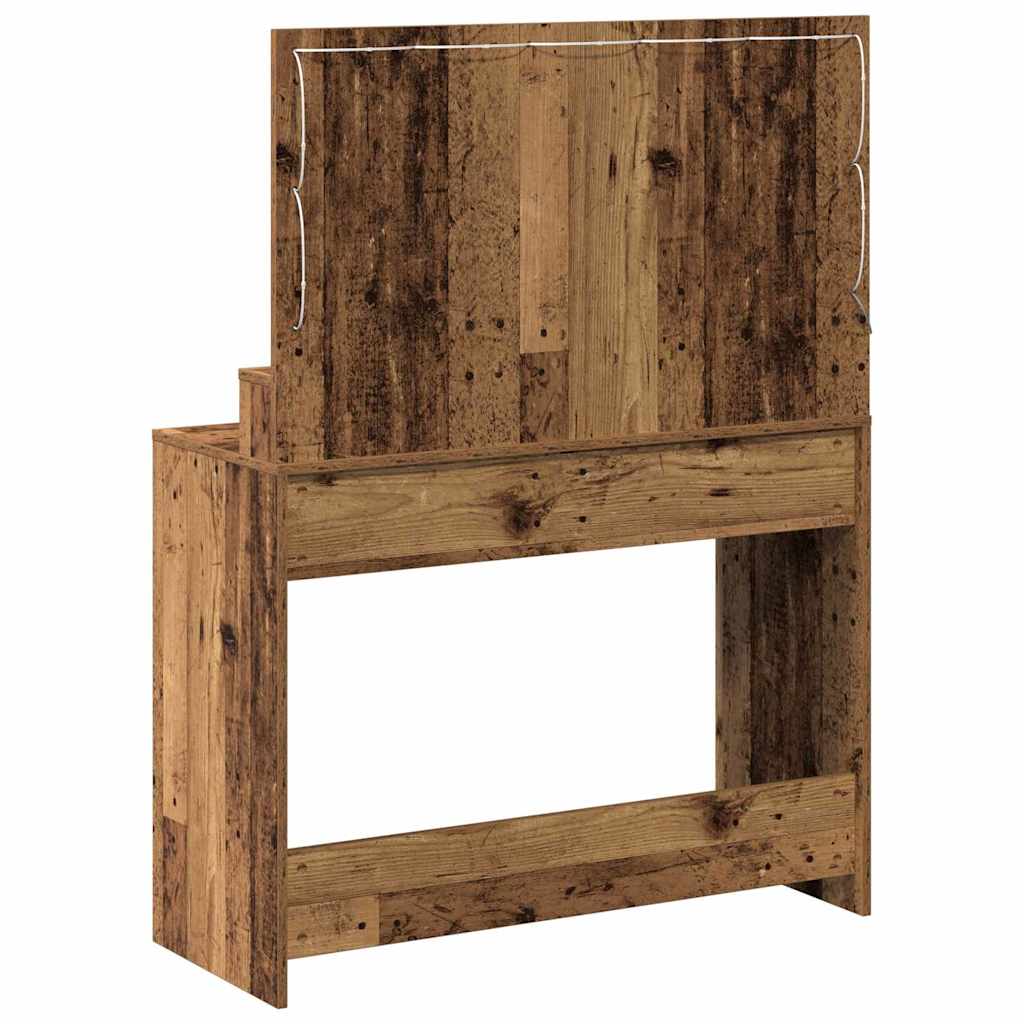vidaXL Toaletka Stare drewno 100 x 41 x 135 cm Materiał drewnopochodny