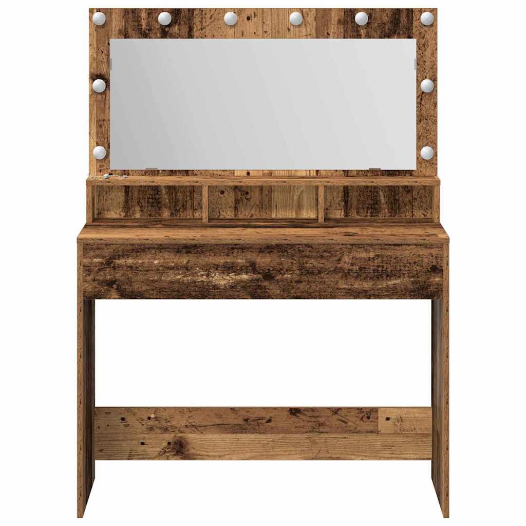 vidaXL Toaletka Stare drewno 100 x 41 x 135 cm Materiał drewnopochodny