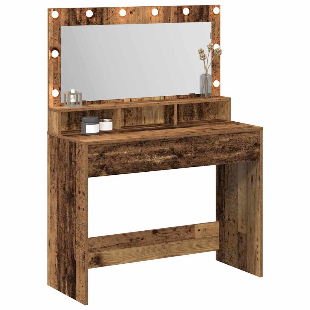 vidaXL Toaletka Stare drewno 100 x 41 x 135 cm Materiał drewnopochodny