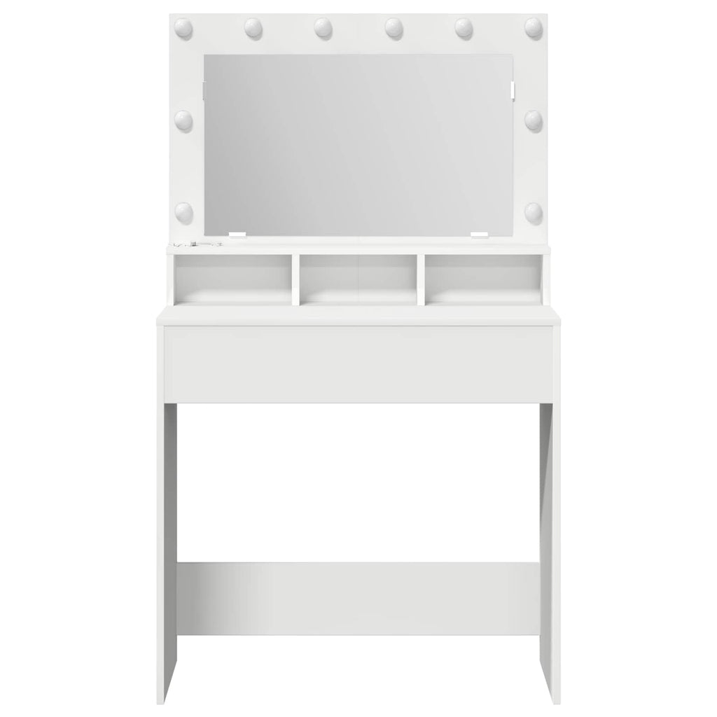 vidaXL Toaletka Biały 78,5 x 41 x 135 cm Materiał drewnopochodny