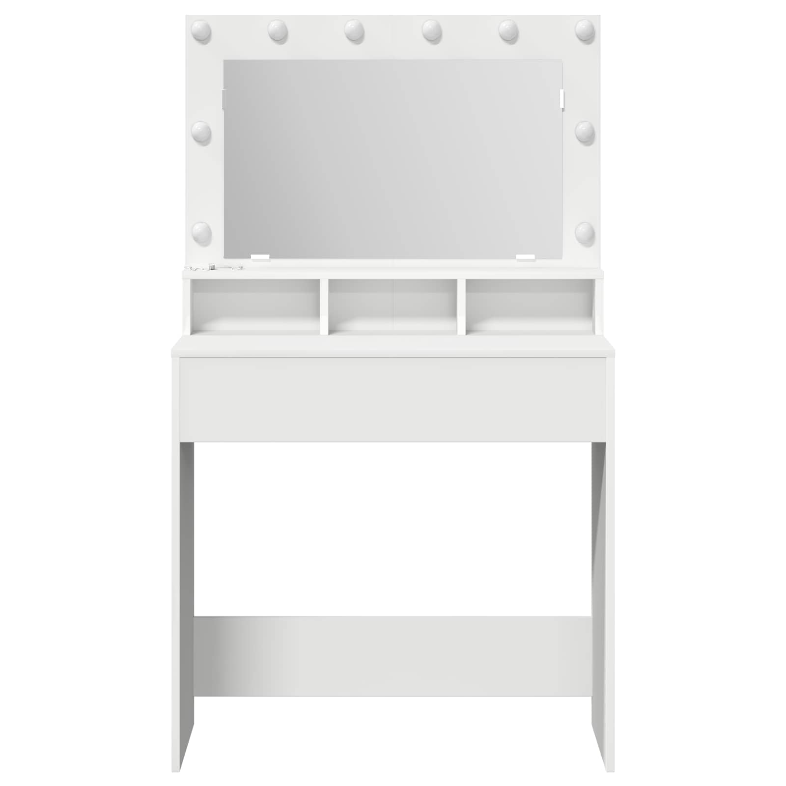 vidaXL Toaletka Biały 78,5 x 41 x 135 cm Materiał drewnopochodny