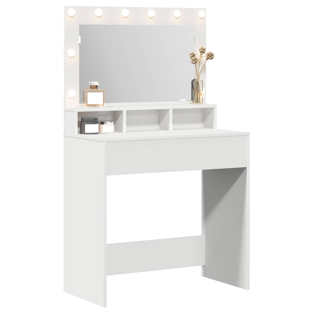 vidaXL Toaletka Biały 78,5 x 41 x 135 cm Materiał drewnopochodny