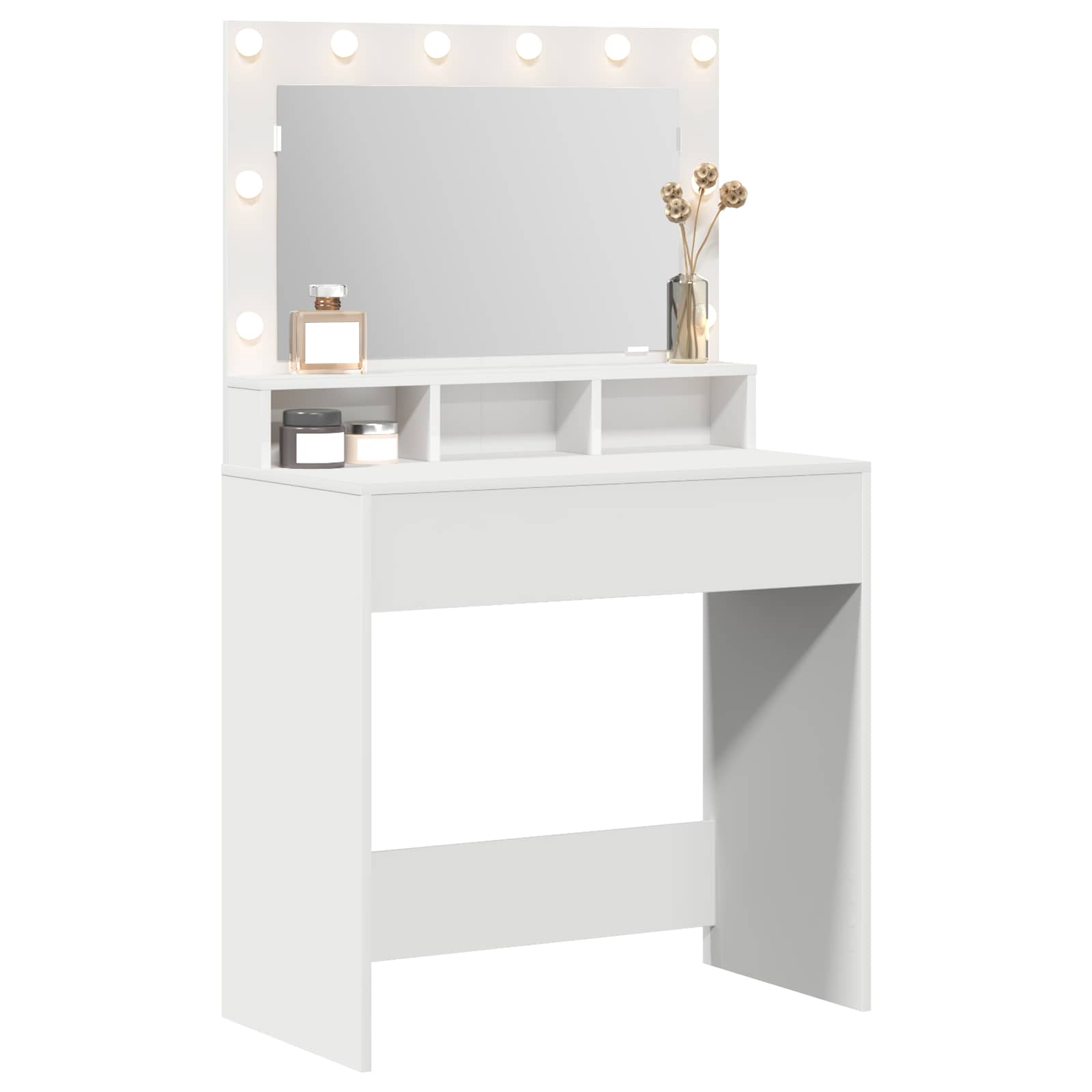 vidaXL Toaletka Biały 78,5 x 41 x 135 cm Materiał drewnopochodny
