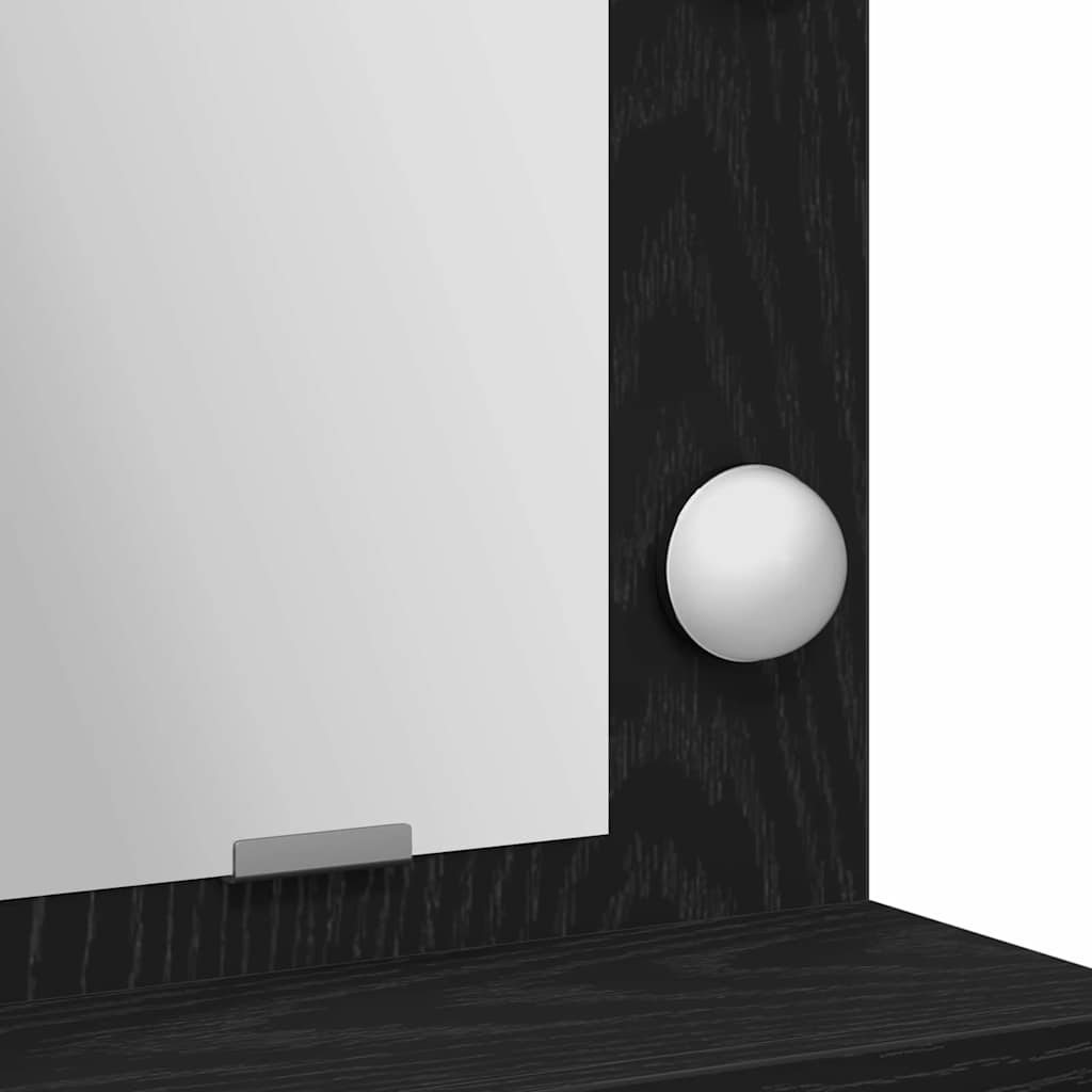 vidaXL Toaletka Czarny Dąb 75,5 x 41 x 135 cm Materiał drewnopochodny