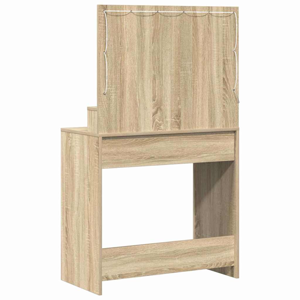 vidaXL Toaletka Dąb Sonoma 75,5 x 41 x 135 cm Materiał drewnopochodny