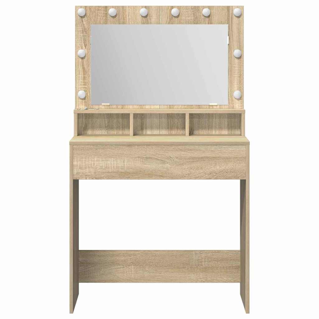 vidaXL Toaletka Dąb Sonoma 75,5 x 41 x 135 cm Materiał drewnopochodny