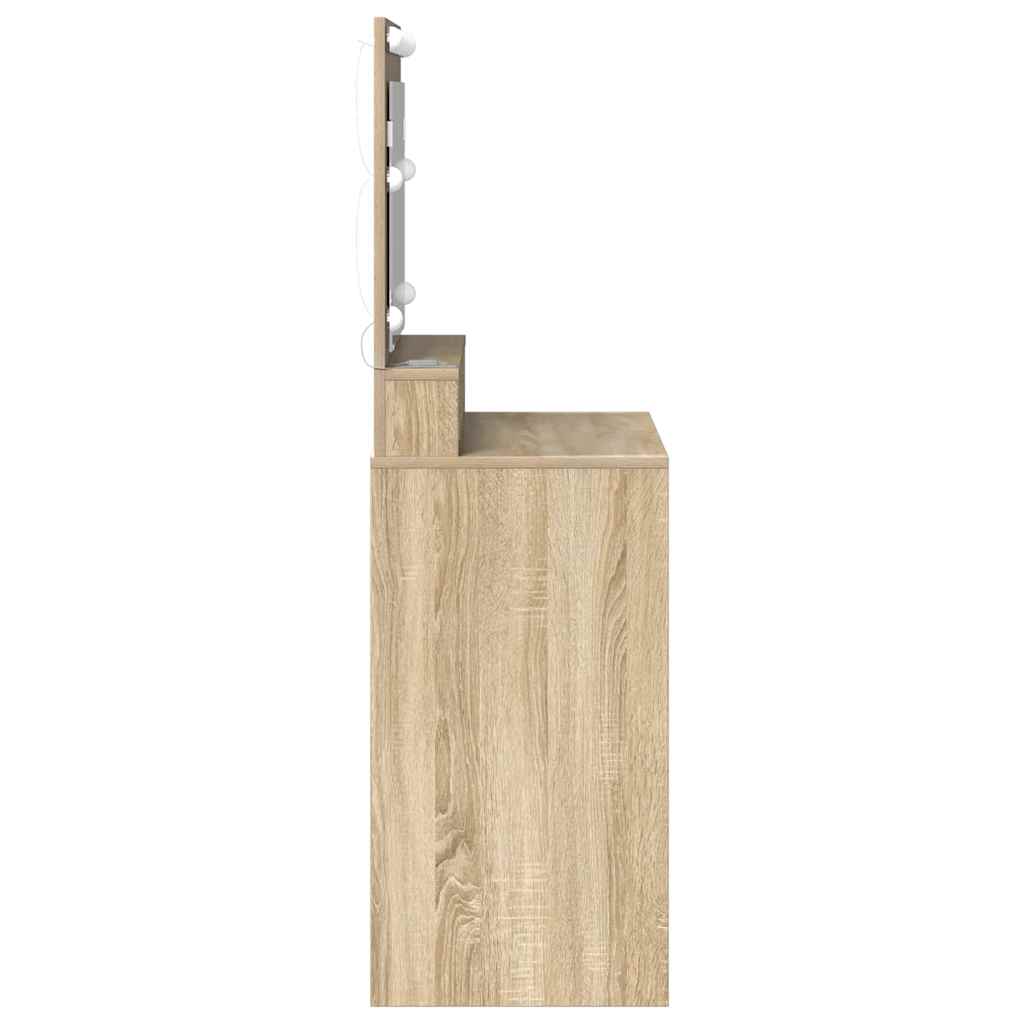 vidaXL Toaletka Dąb Sonoma 75,5 x 41 x 135 cm Materiał drewnopochodny