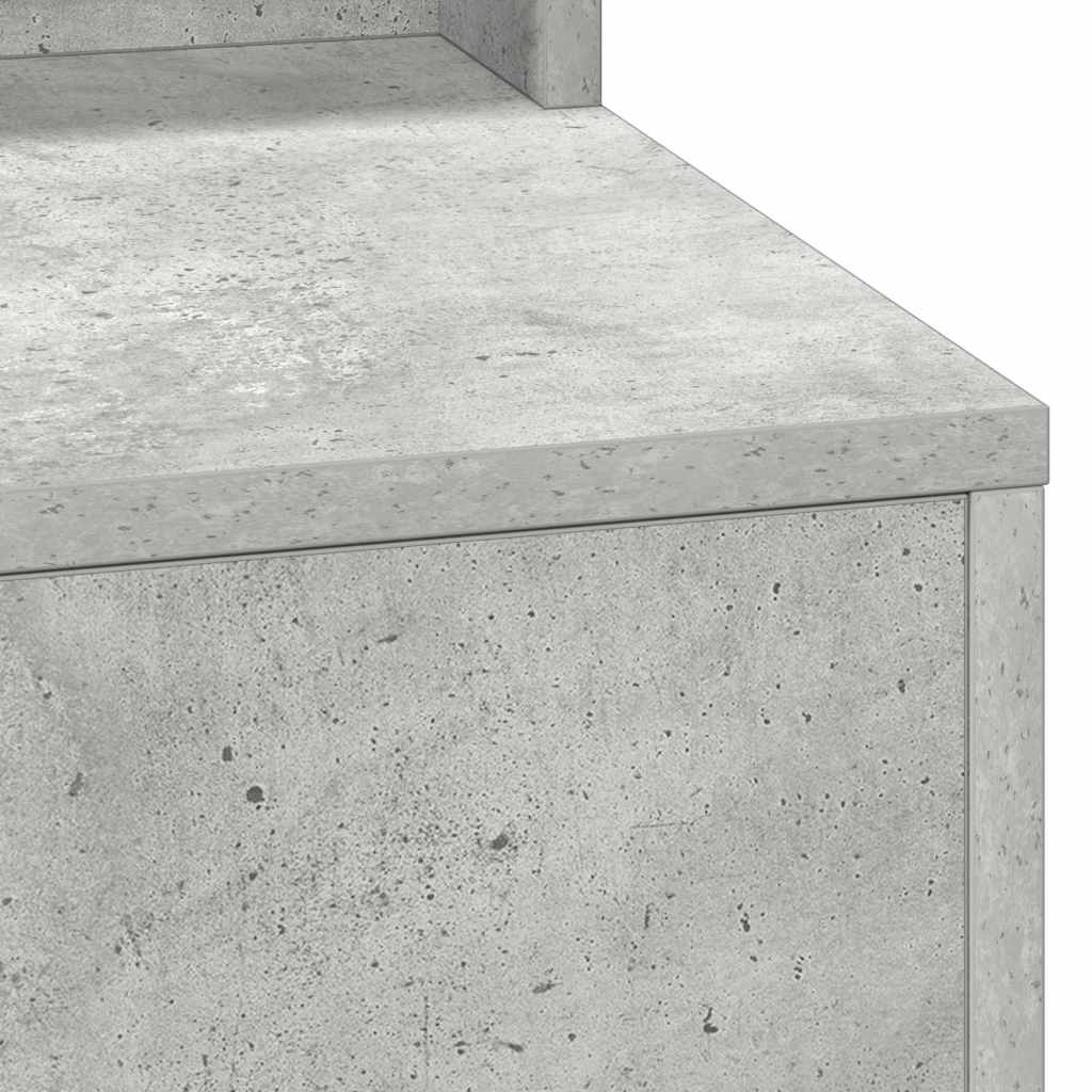 vidaXL Toaletka z półką Z lustrem Betonowy szary 78,5 x 41 x 135 cm