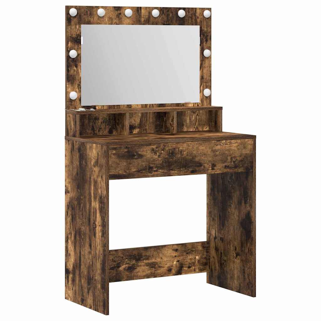 vidaXL Toaletka Dąb wędzony 75,5 x 41 x 135 cm Materiał drewnopochodny