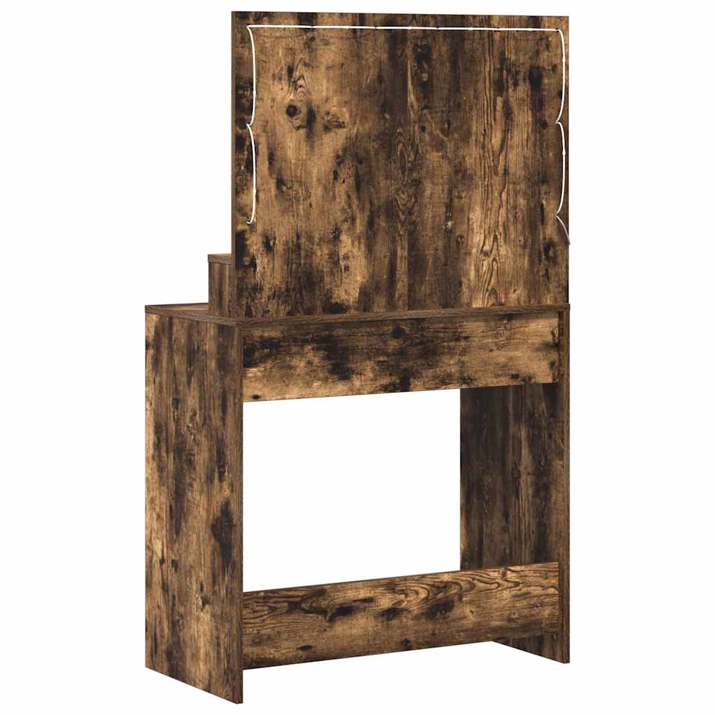 vidaXL Toaletka Dąb wędzony 75,5 x 41 x 135 cm Materiał drewnopochodny