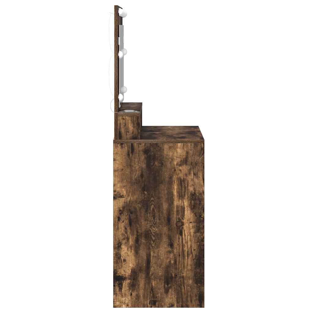vidaXL Toaletka Dąb wędzony 75,5 x 41 x 135 cm Materiał drewnopochodny