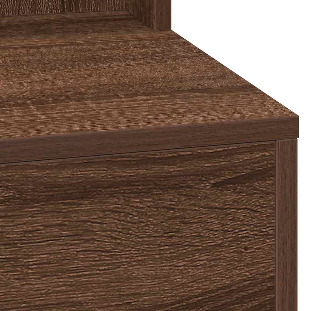 vidaXL Toaletka Brązowy dąb 75,5 x 41 x 135 cm Materiał drewnopochodny