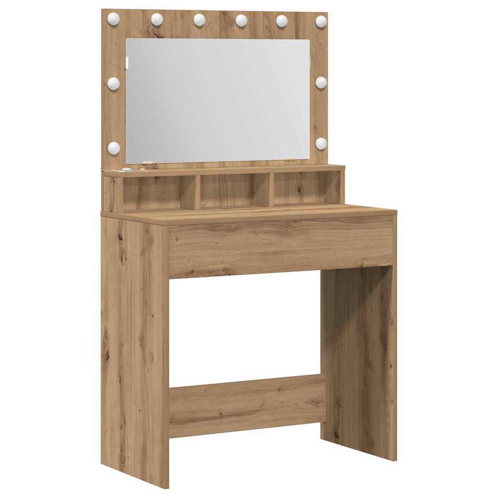 vidaXL Toaletka Dąb rzemieślniczy 75,5 x 41 x 135 cm