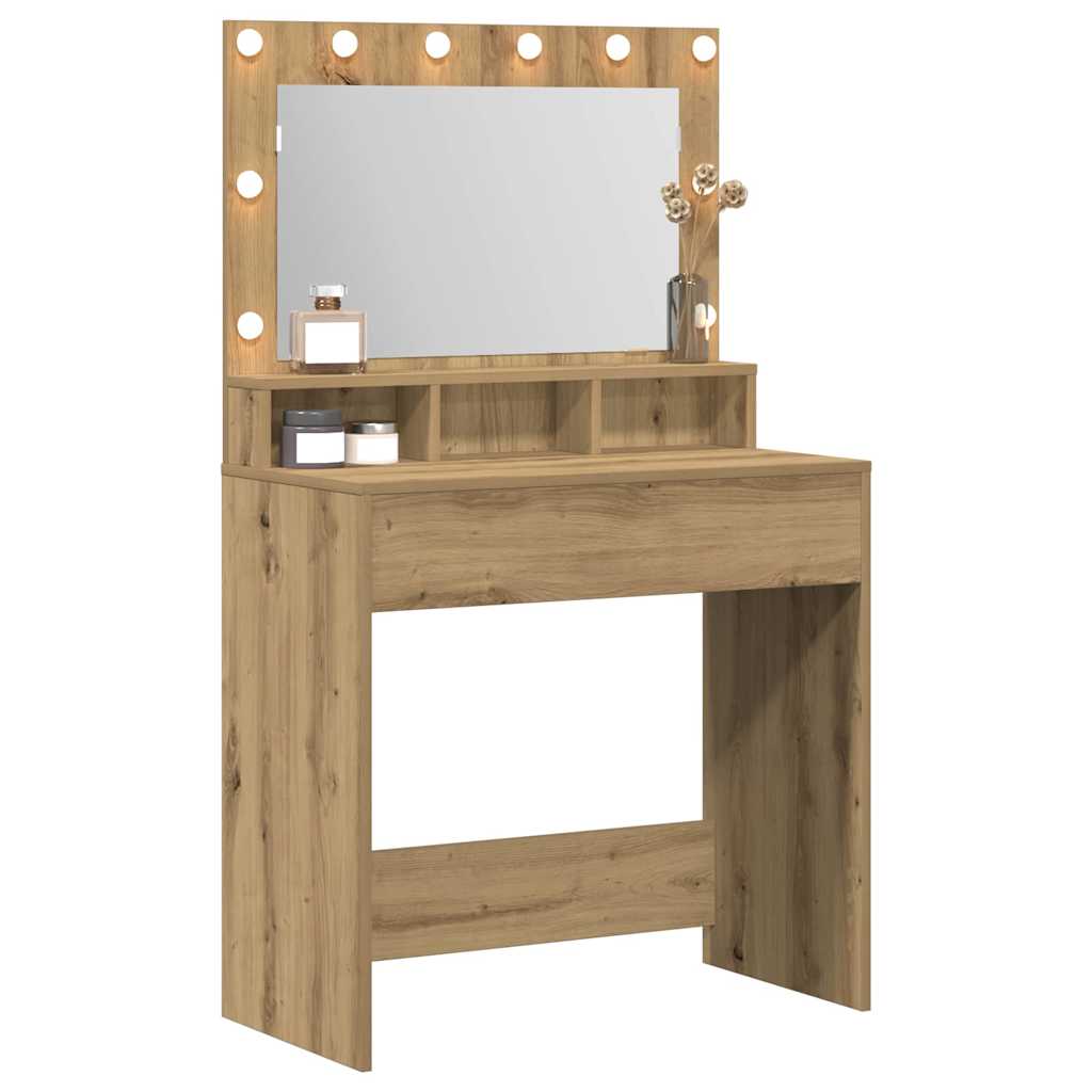 vidaXL Toaletka Dąb rzemieślniczy 75,5 x 41 x 135 cm