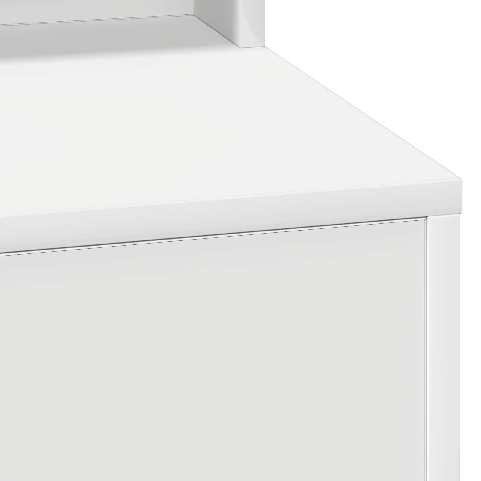 vidaXL Toaletka z półką Biały 50 x 41 x 135 cm Materiał drewnopochodny