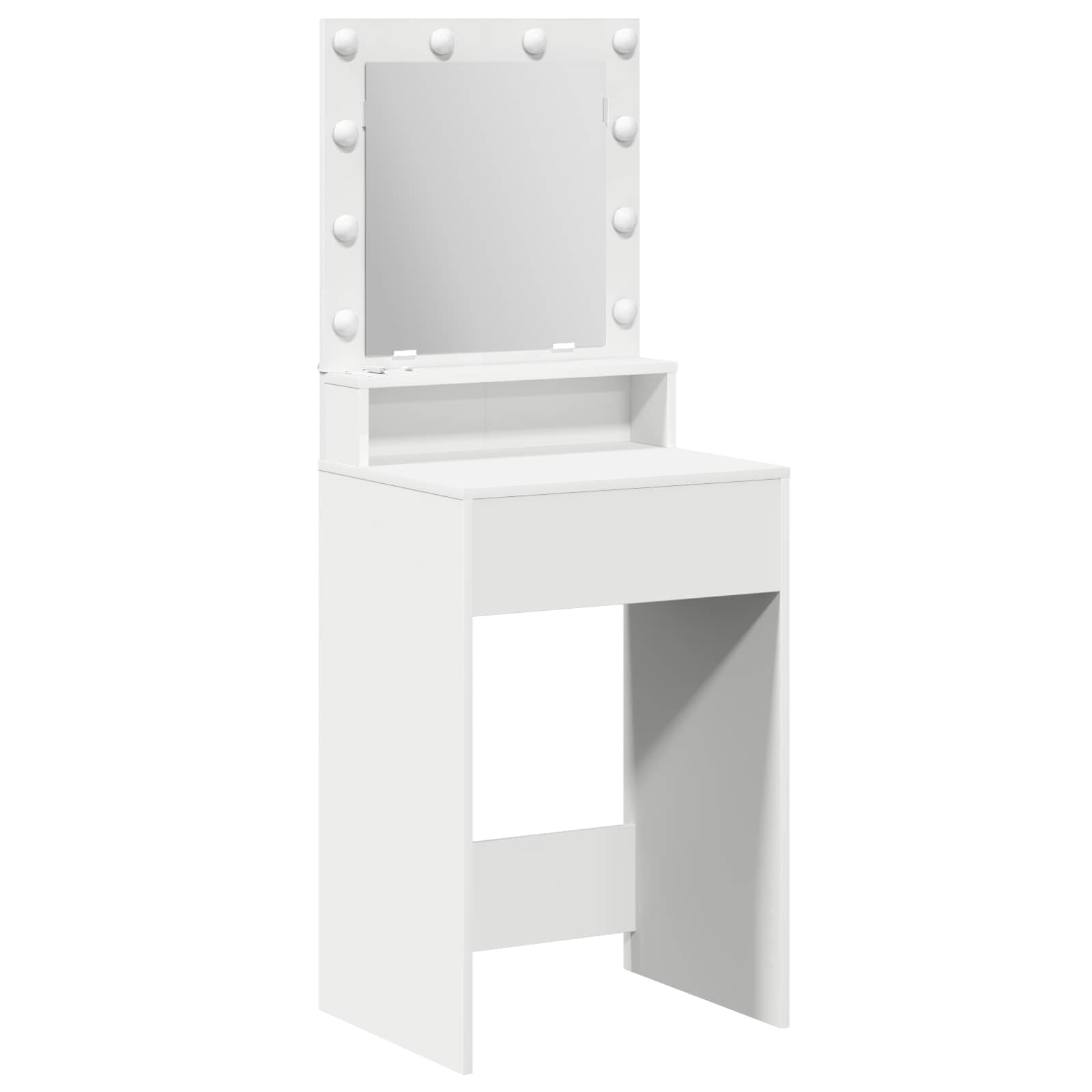 vidaXL Toaletka z półką Biały 50 x 41 x 135 cm Materiał drewnopochodny