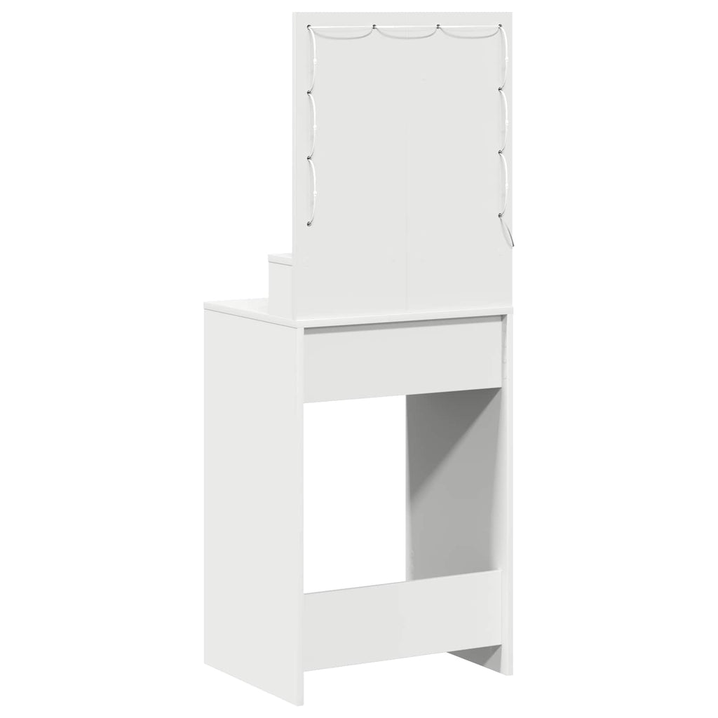 vidaXL Toaletka z półką Biały 50 x 41 x 135 cm Materiał drewnopochodny