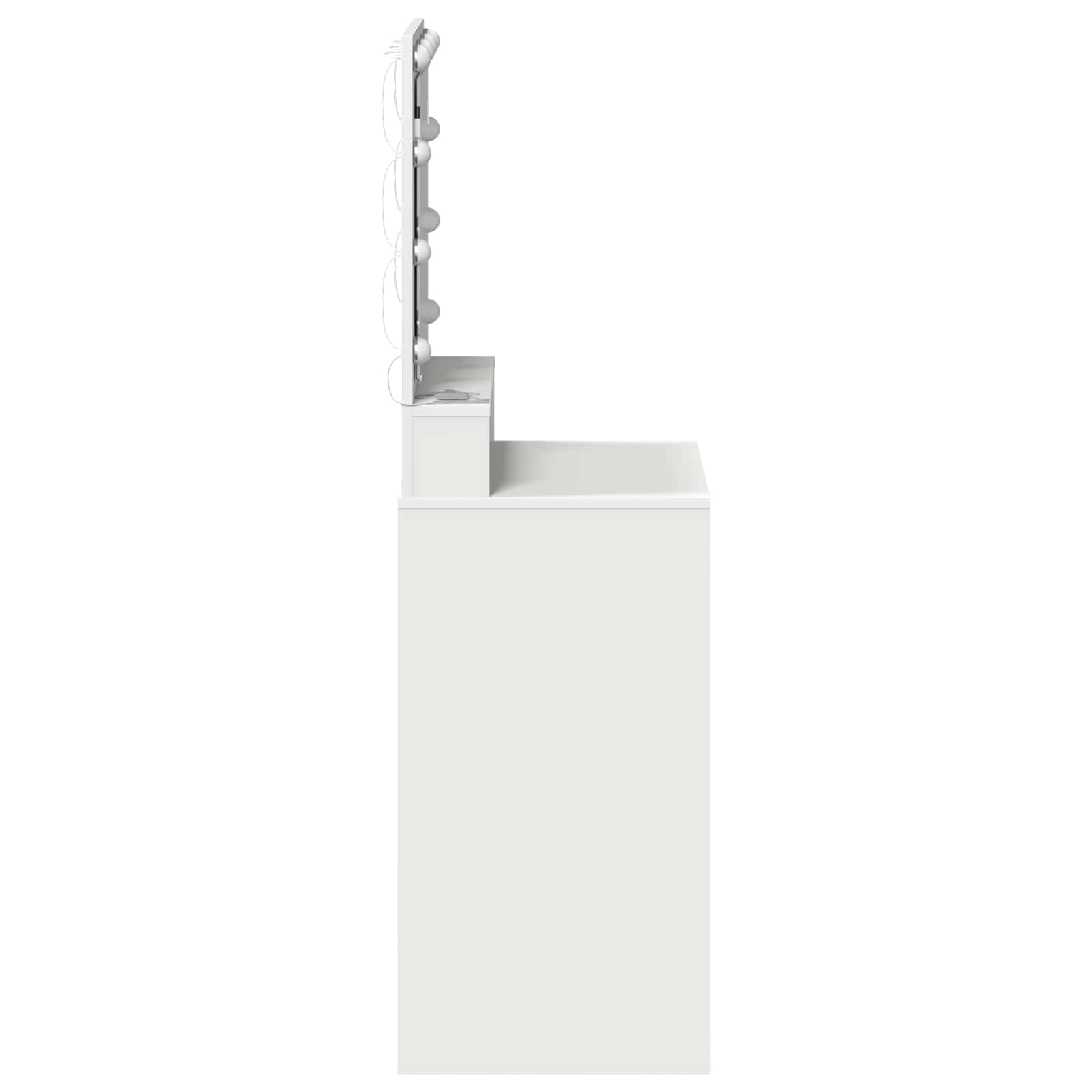 vidaXL Toaletka z półką Biały 50 x 41 x 135 cm Materiał drewnopochodny