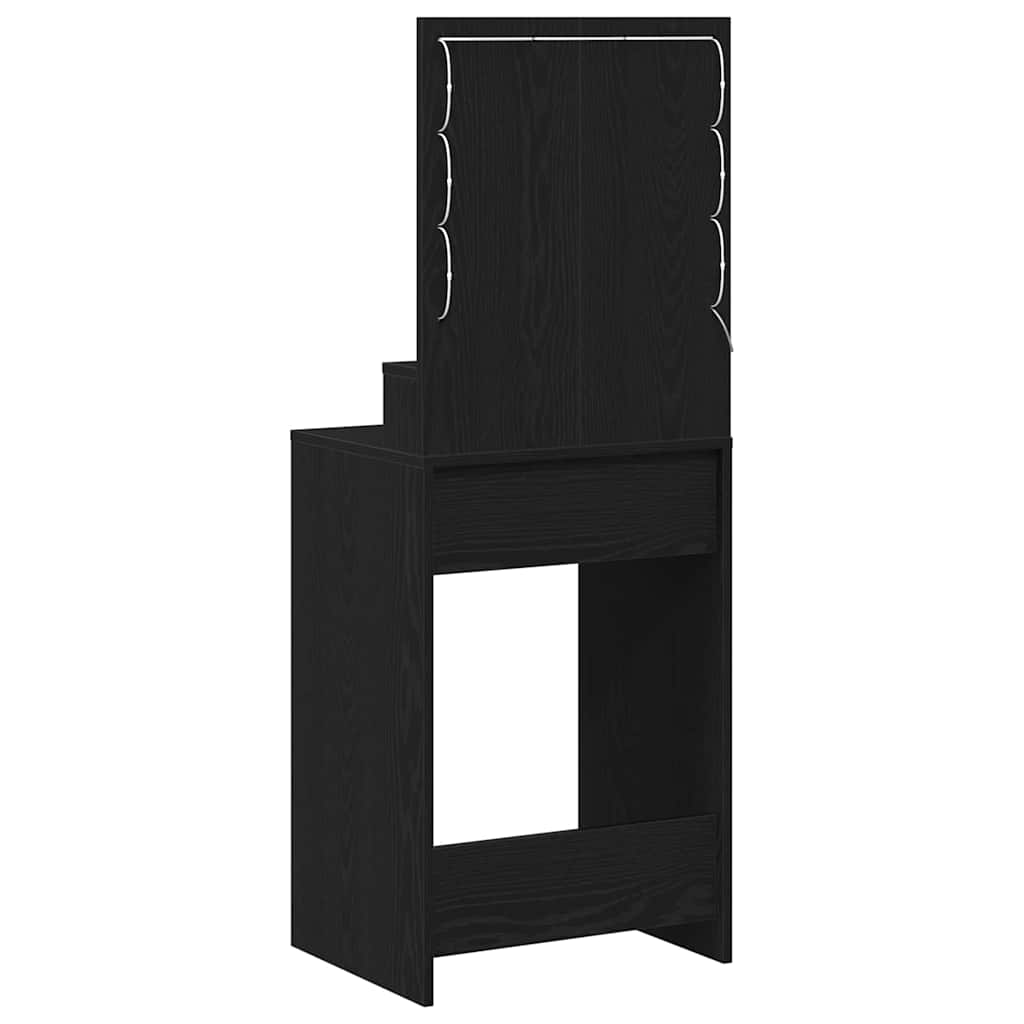 vidaXL Toaletka Czarny Dąb 50 x 41 x 135 cm Materiał drewnopochodny