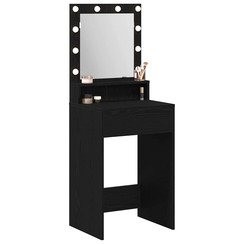 vidaXL Toaletka Czarny Dąb 50 x 41 x 135 cm Materiał drewnopochodny