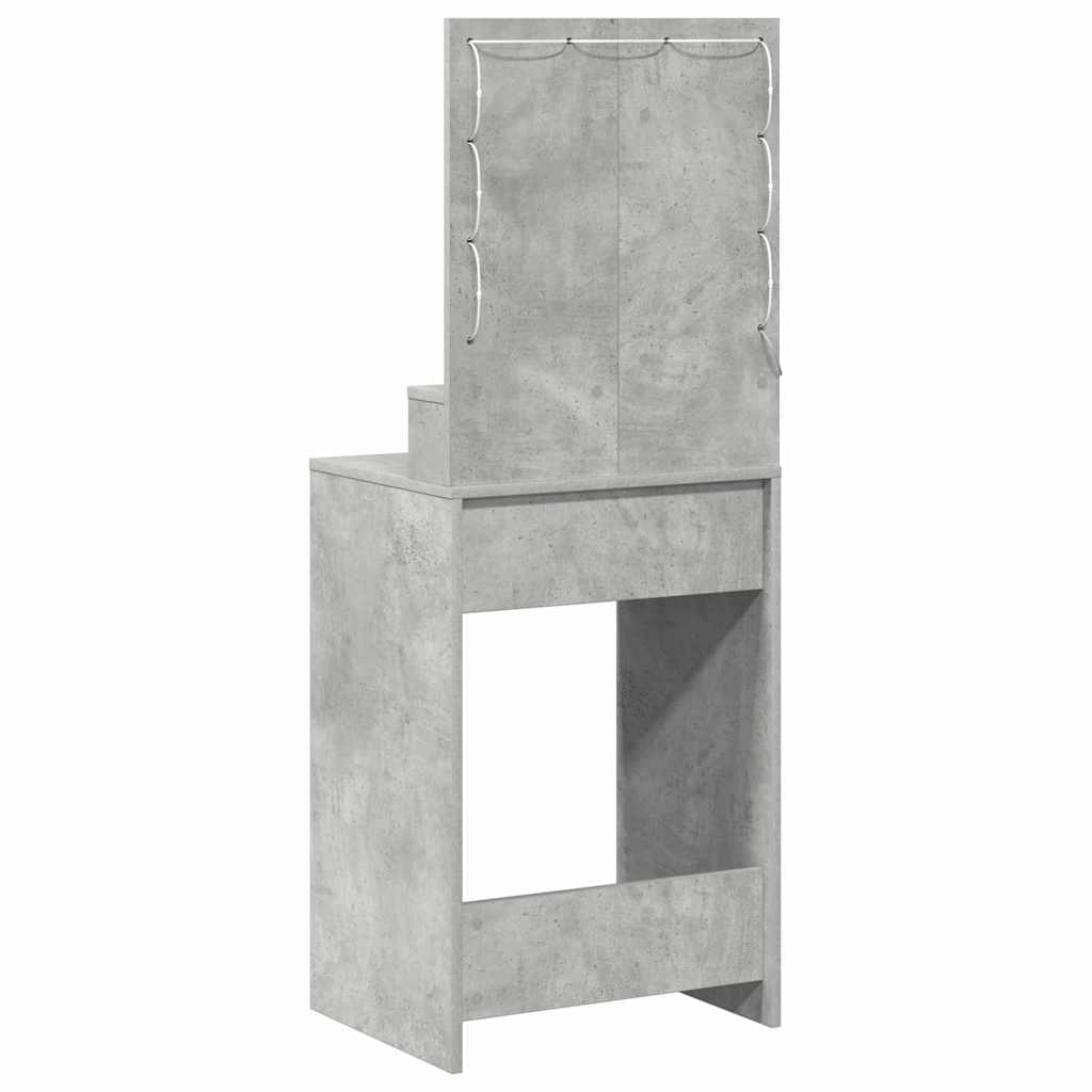 vidaXL Toaletka z półką Z lustrem Betonowy szary 50 x 41 x 135 cm