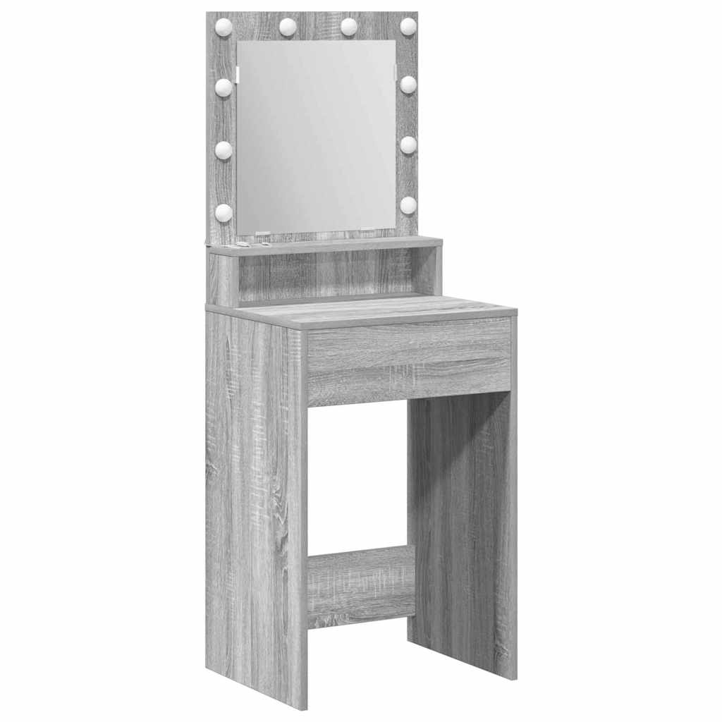 vidaXL Toaletka Szary Sonoma 50 x 41 x 135 cm Materiał drewnopochodny