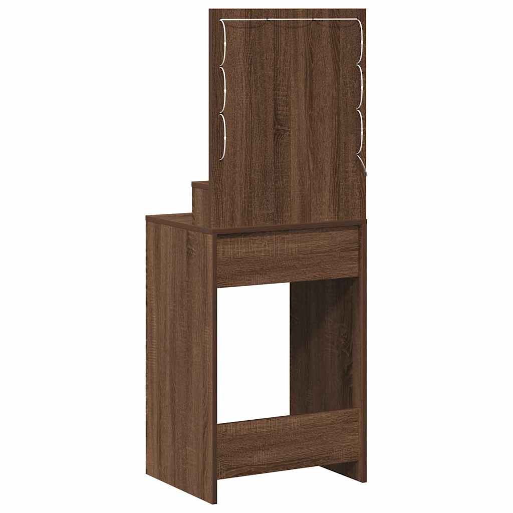 vidaXL Toaletka Brązowy dąb 50 x 41 x 135 cm Materiał drewnopochodny