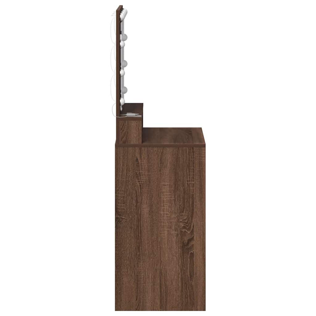 vidaXL Toaletka Brązowy dąb 50 x 41 x 135 cm Materiał drewnopochodny