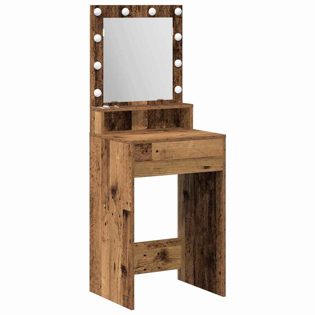 vidaXL Toaletka Stare drewno 50 x 41 x 135 cm Materiał drewnopochodny