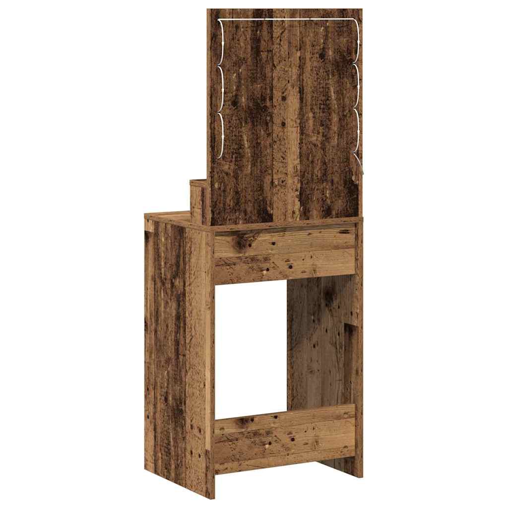 vidaXL Toaletka Stare drewno 50 x 41 x 135 cm Materiał drewnopochodny