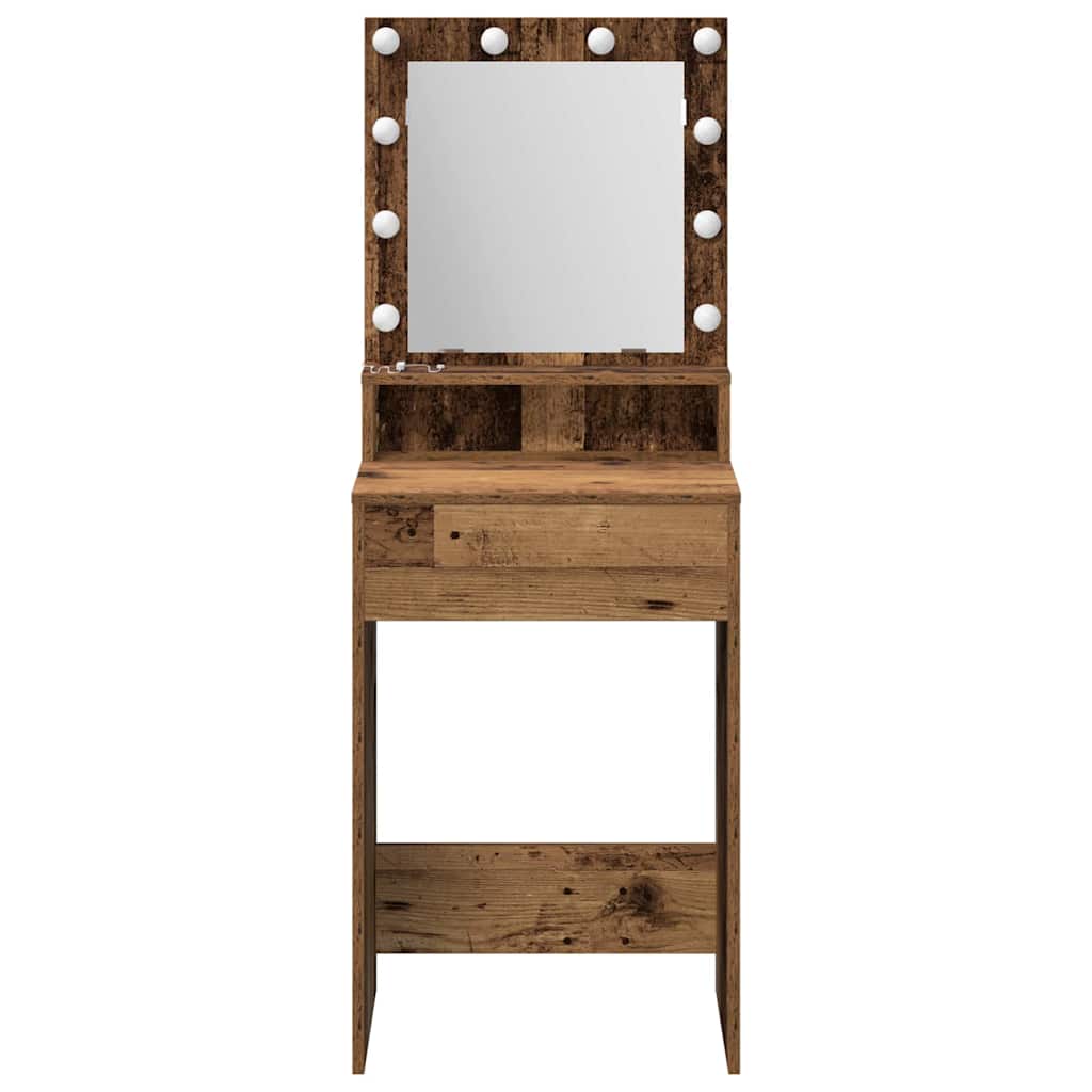 vidaXL Toaletka Stare drewno 50 x 41 x 135 cm Materiał drewnopochodny