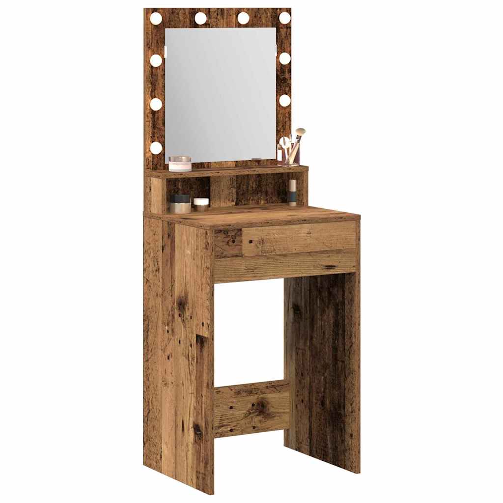vidaXL Toaletka Stare drewno 50 x 41 x 135 cm Materiał drewnopochodny