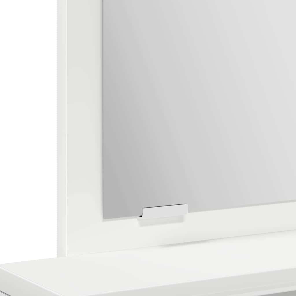 vidaXL Toaletka z półką Biały 50 x 41 x 140 cm Materiał drewnopochodny