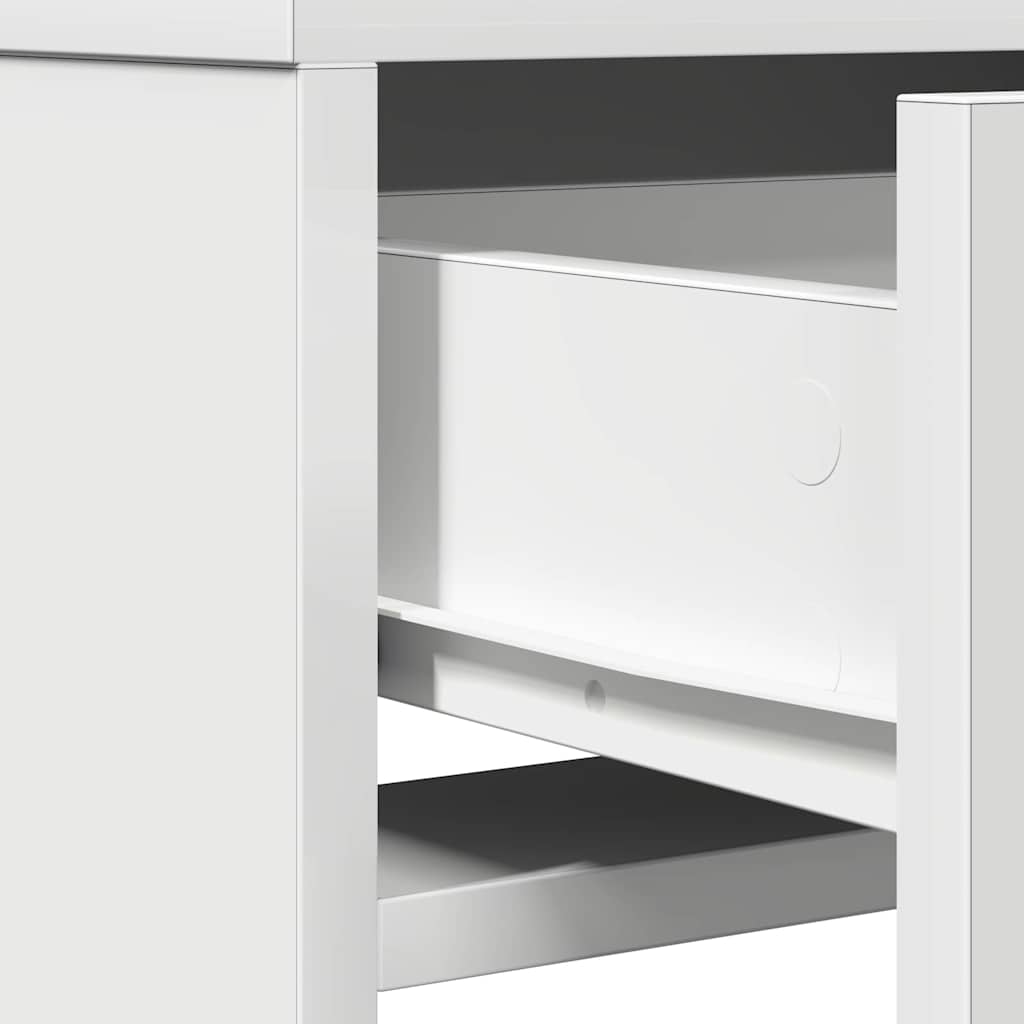 vidaXL Toaletka z półką Biały 50 x 41 x 140 cm Materiał drewnopochodny