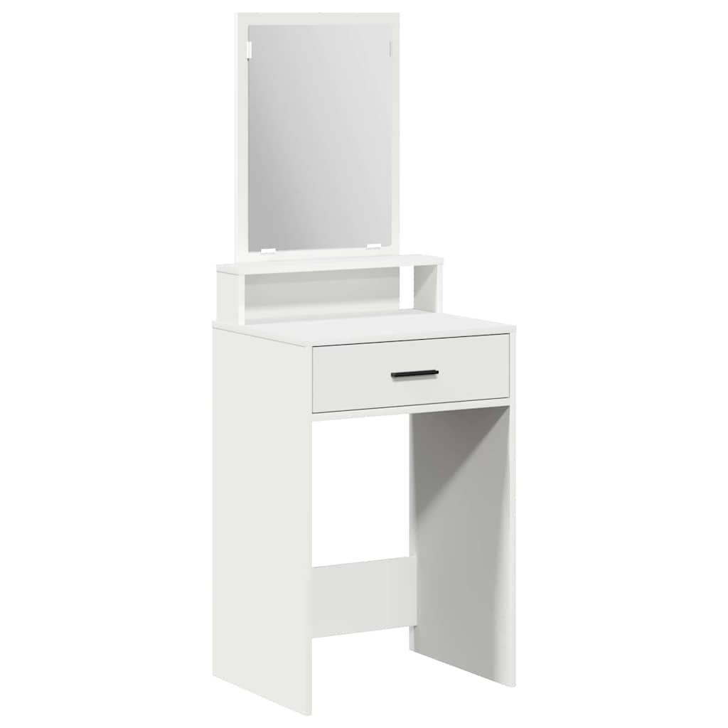 vidaXL Toaletka z półką Biały 50 x 41 x 140 cm Materiał drewnopochodny