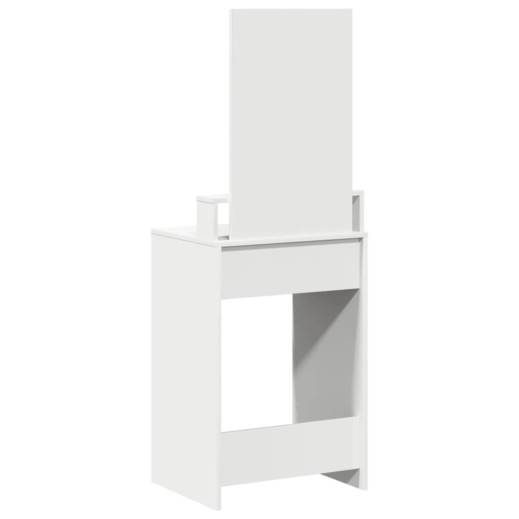 vidaXL Toaletka z półką Biały 50 x 41 x 140 cm Materiał drewnopochodny
