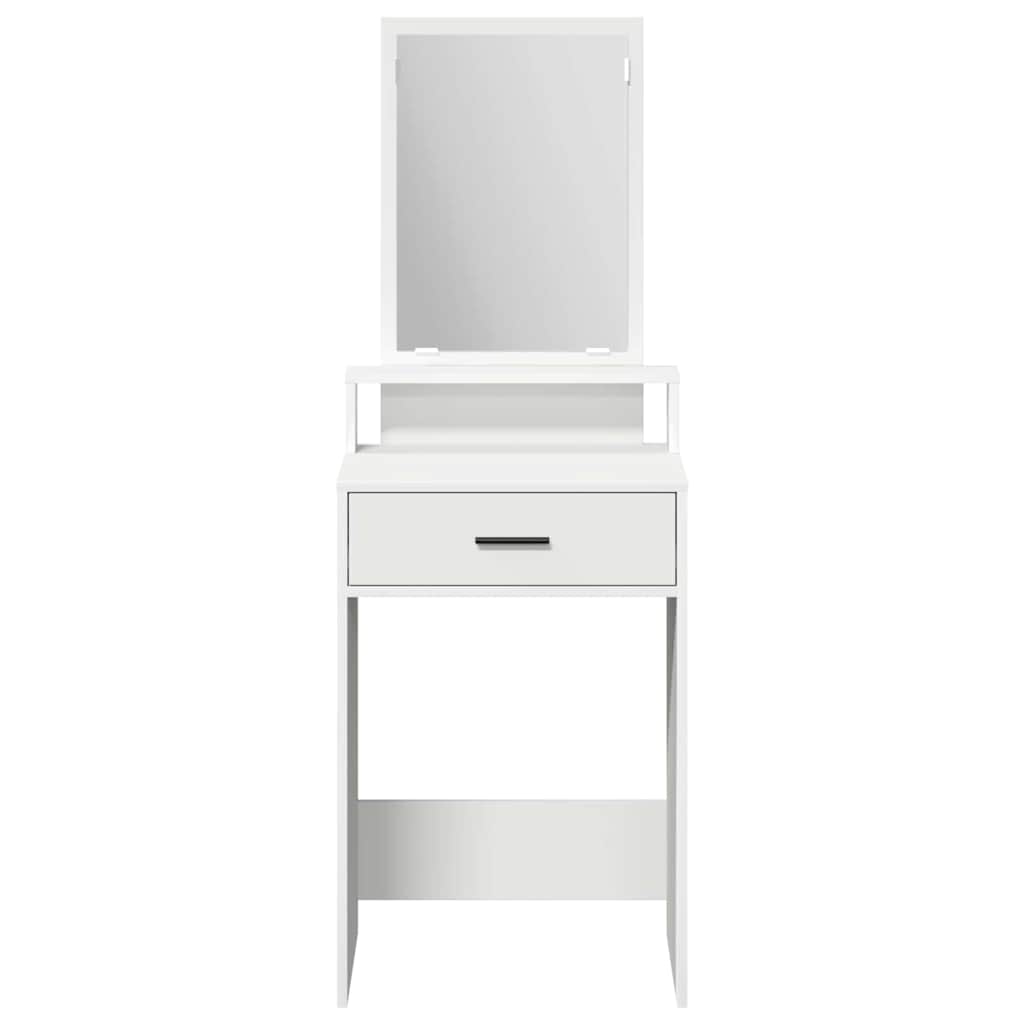 vidaXL Toaletka z półką Biały 50 x 41 x 140 cm Materiał drewnopochodny