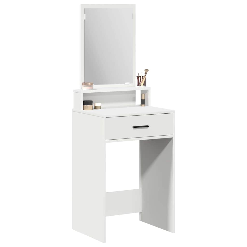 vidaXL Toaletka z półką Biały 50 x 41 x 140 cm Materiał drewnopochodny