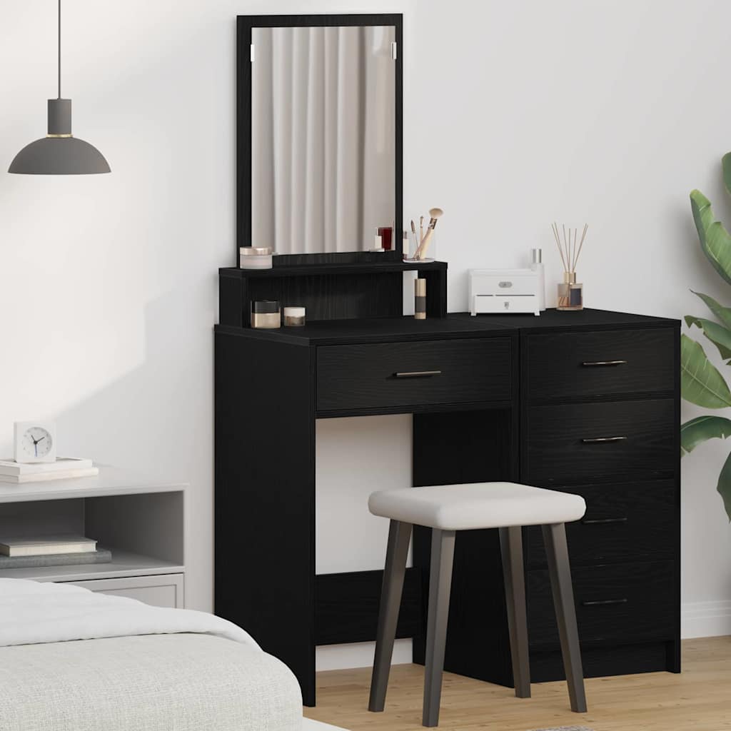 vidaXL Toaletka Czarny Dąb 50 x 41 x 140 cm Materiał drewnopochodny