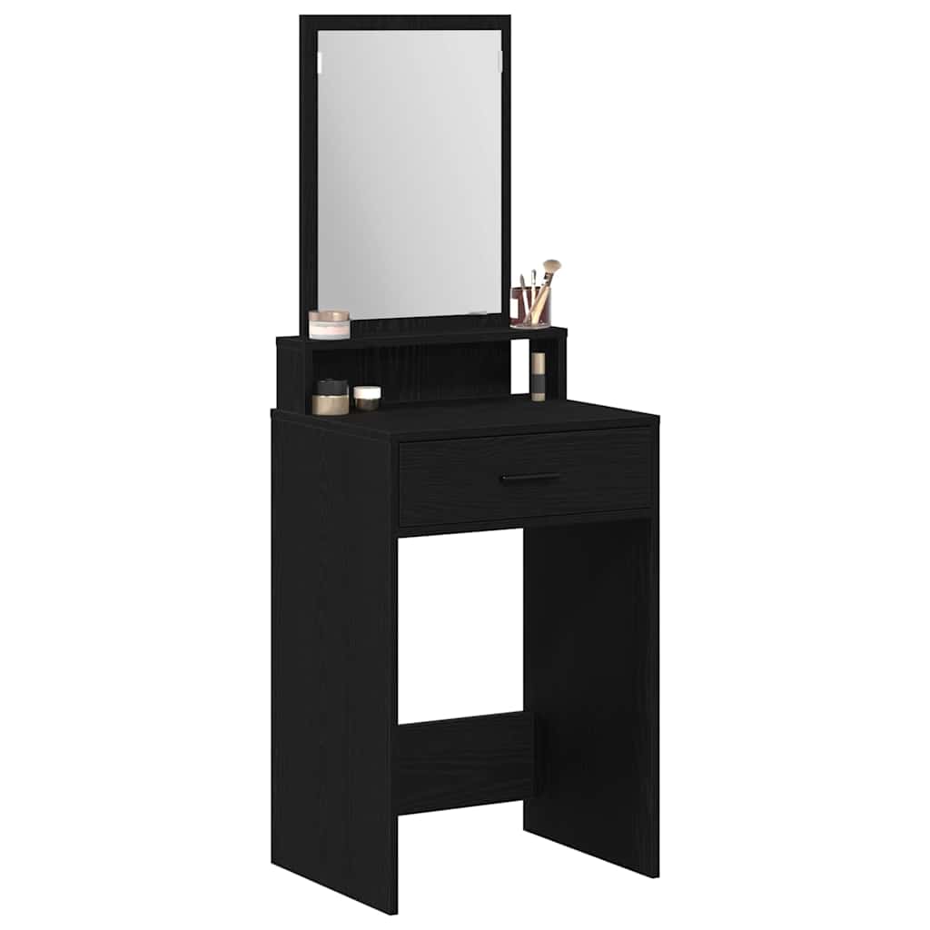 vidaXL Toaletka Czarny Dąb 50 x 41 x 140 cm Materiał drewnopochodny