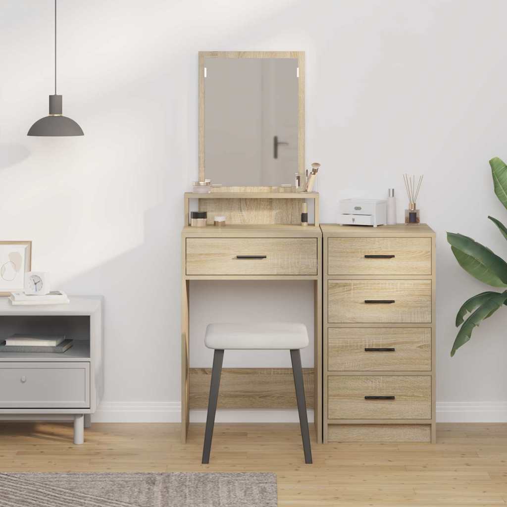 vidaXL Toaletka Dąb Sonoma 50 x 41 x 140 cm Materiał drewnopochodny
