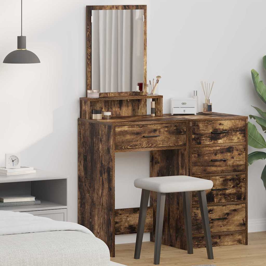 vidaXL Toaletka Dąb wędzony 50 x 41 x 140 cm Materiał drewnopochodny