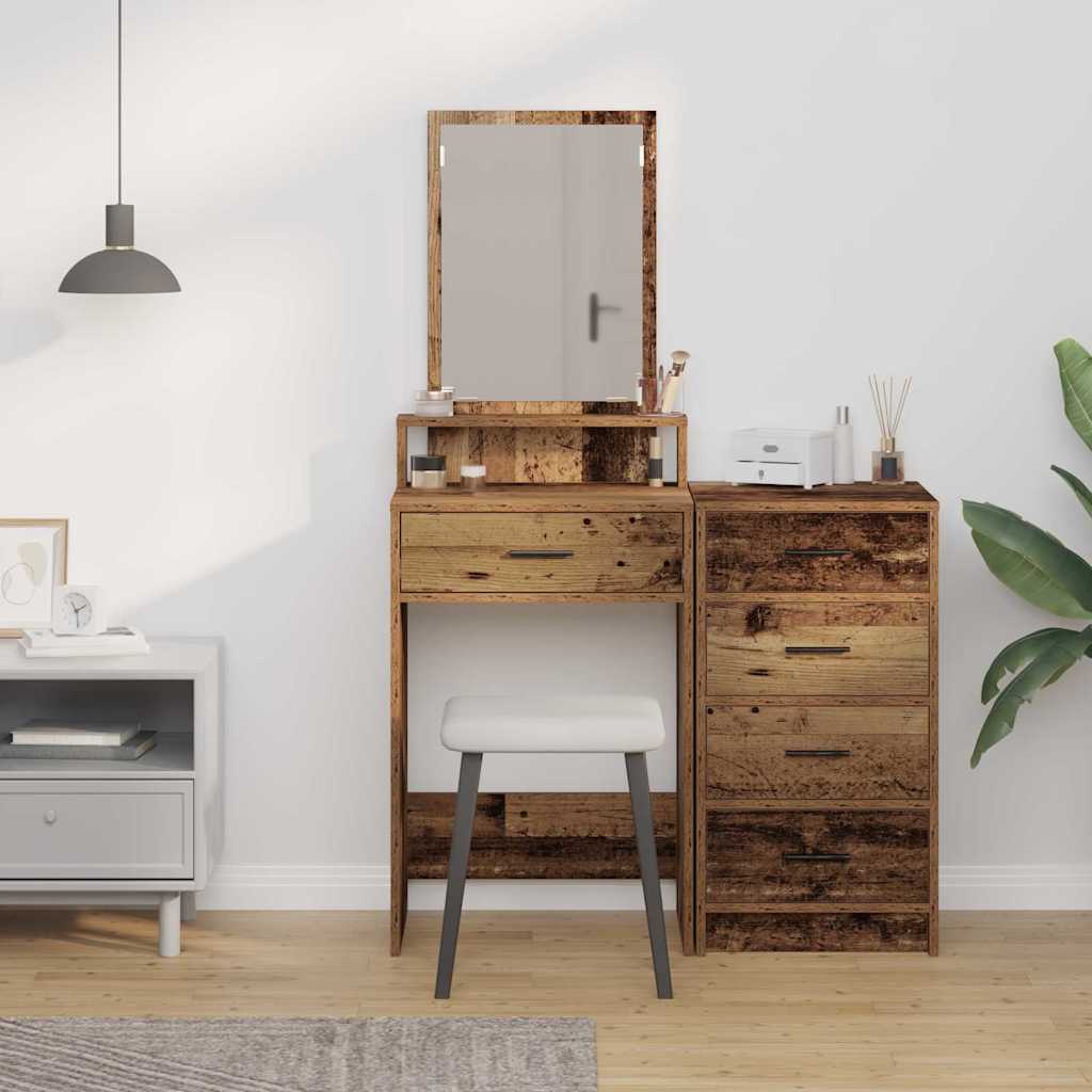 vidaXL Toaletka Stare drewno 50 x 41 x 140 cm Materiał drewnopochodny