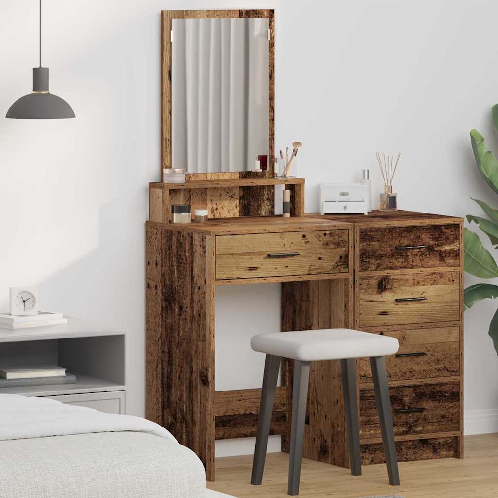 vidaXL Toaletka Stare drewno 50 x 41 x 140 cm Materiał drewnopochodny