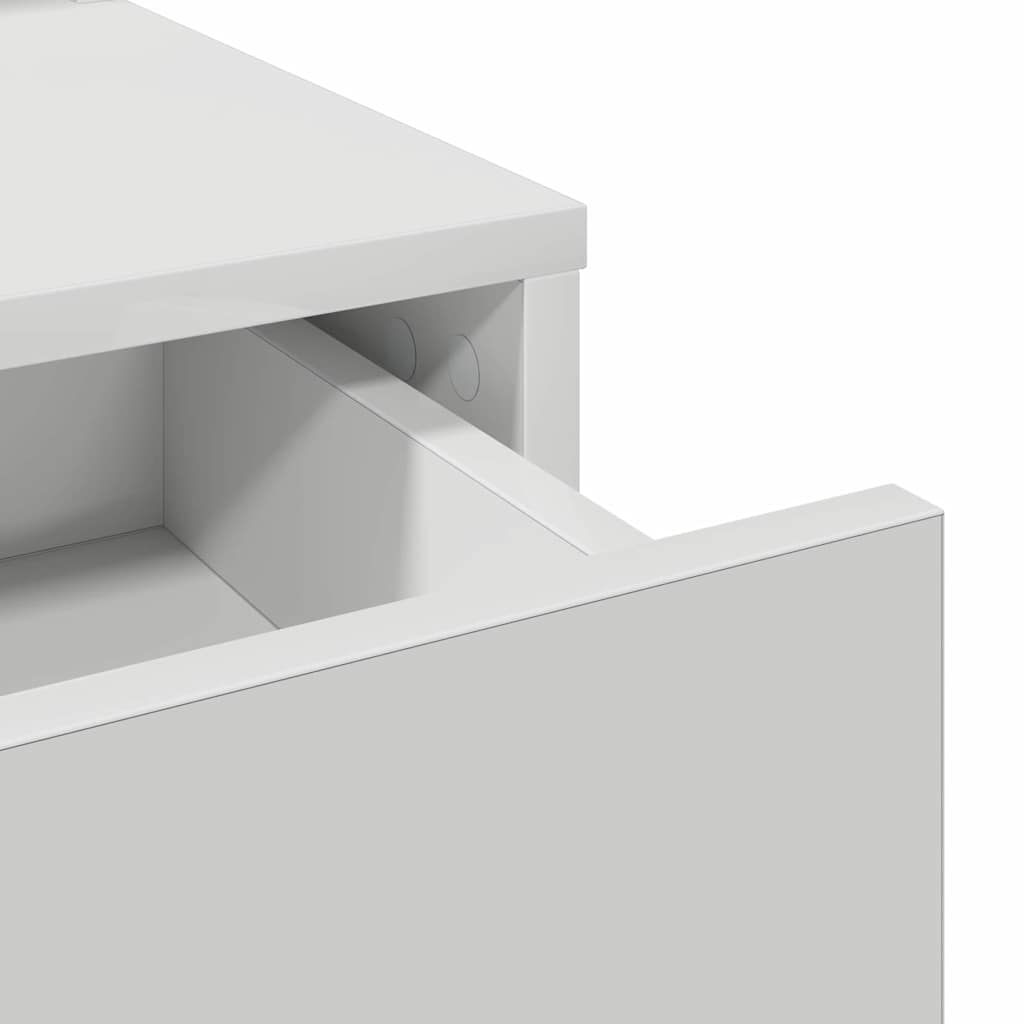 vidaXL Toaletka z półką Biały 79 x 41 x 140 cm Materiał drewnopochodny
