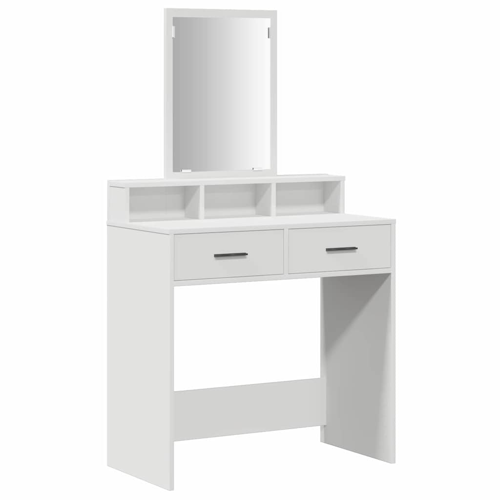 vidaXL Toaletka z półką Biały 79 x 41 x 140 cm Materiał drewnopochodny