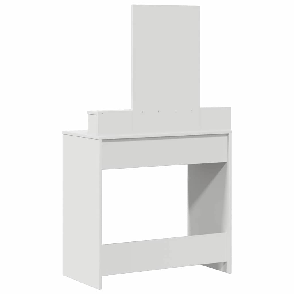vidaXL Toaletka z półką Biały 79 x 41 x 140 cm Materiał drewnopochodny